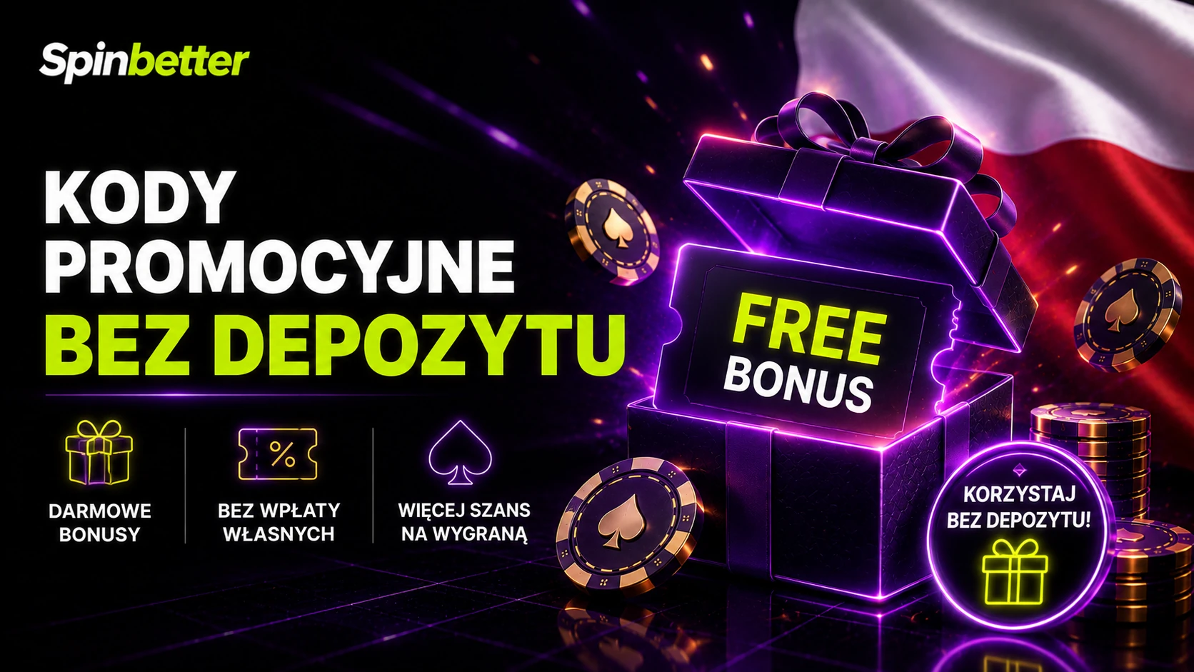 Porównanie pól na kod powitalny i kod bez depozytu w SpinBetter